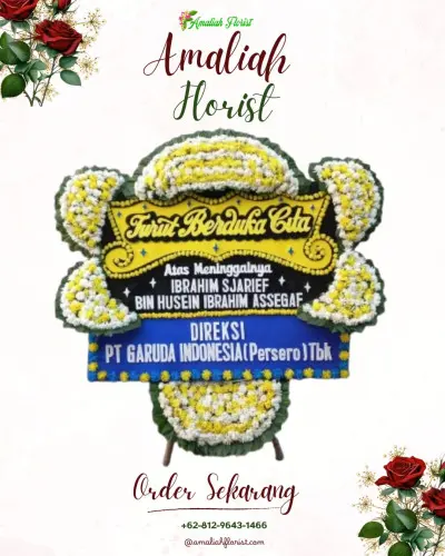 Papan Bunga Duka di Rumah Duka Pandu